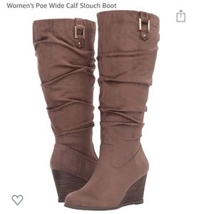 Dr Scholl's Wide Calf Wedge Boots 9